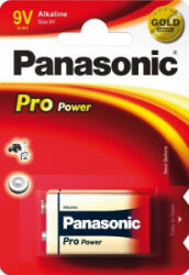 Panasonic Alkaline Pro Power 9V elem (1db / blister) (6LR61PPG/1BP)