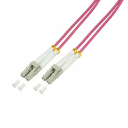 LogiLink Fiber duplex patch kábel, OM4, 50/125 , LC-LC, lila, 5 m (FP4LC05)