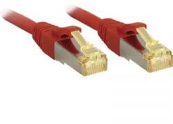 Lindy RJ45 Hálózat Csatlakozókábel CAT 6a S/FTP 10.00 m Piros Védővel LINDY