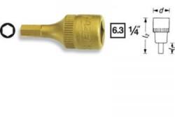 HAZET Hatlapú csavarhúzófej belső hatszögű csavarokhoz 2, 5 mm, belső négyszög 6, 3 mm (1/4), Hazet 8501-2.5