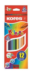 Kores Triangular színes ceruza készlet 12 különböző szín (93312) (93312)