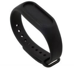 gigapack Szilikon keret (szilikon szíj, 18 mm, speciális) FEKETE [Xiaomi MI Band 2]