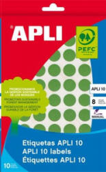 APLI 16 mm kör, kézzel írható etikett, zöld 432 darab (LCA2741) (LCA2741) - aqua