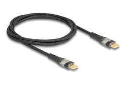 Delock USB 2.0 USB Type-C adat és töltő kábel 1m fekete (80763)