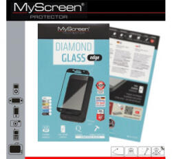 MyScreen DIAMOND GLASS EDGE képernyővédő üveg (2.5D full cover, íves, karcálló, 0.33 mm, 9H) FEKETE [Samsung Galaxy J3 (2017) SM-J330 EU]