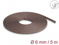 Delock rágcsálóbiztos fonott, nyújtható kábelharisnya 5m x 6mm barna (20903)