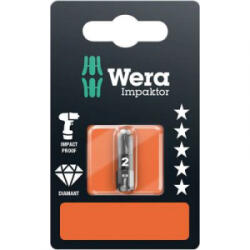 Wera 855/1 IMP DC 1 x PZ 2x25 Impaktor bit 05073921001 Pozidriv Hossz: 25 mm - aqua