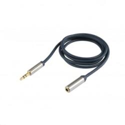 Somogyi Elektronic Jack 3.5mm sztereo hosszabbító kábel 2, 5m, fém csatlakozó (A 54-2.5) (Somogyi A 54-2.5)