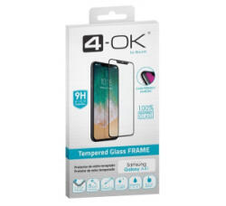 Blautel 4-OK képernyővédő üveg (3D full glue, íves, teljes felületén tapad, tok barát, karcálló, 9H) FEKETE [Samsung Galaxy A41 (SM-A415F)]