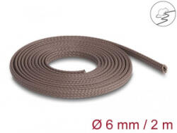 Delock rágcsálóbiztos fonott, nyújtható kábelharisnya 2m x 6mm barna (20897) (20897)