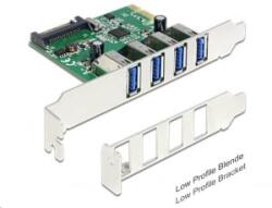 Delock 4x USB 3.0 bővítő kártya PCI-E (89360) (89360)