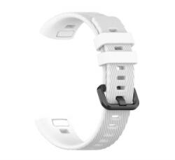 gigapack Pótszíj (szilikon, állítható, csíkos minta, 16.5 mm) FEHÉR [Honor Band 3 Pro]