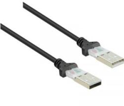 Renkforce USB 2.0 csatlakozókábel, 1x USB 2.0 dugó A - 1x USB 2.0 dugó A, 1 m, fekete, aranyozott, renkforce - aqua