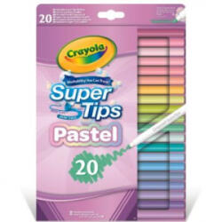 Crayola Crayola: SuperTips kimosható filctoll készlet, pasztell - 20 db-os (58-7517) (58-7517)