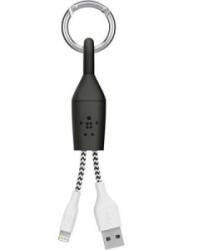 Belkin MIXIT Lightning-USB Clip adat/töltőkábel-kulcstartó fekete (F8J173bt06INBLK) (F8J173bt06INBLK)