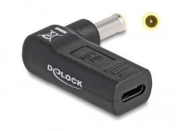 Delock Laptop töltőkábel adapter USB Type-C anya - Samsung 5, 5 x 3, 0 mm apa 90 fokban hajlított (60013) (60013) - aqua