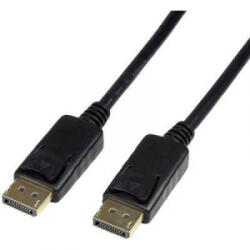 LogiLink Kijelző csatlakozó Csatlakozókábel [1x DisplayPort dugó - 1x DisplayPort dugó] 5.00 m Fekete