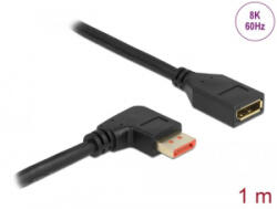 Delock DisplayPort bővítőkábel jobbra néző csatlakozódugóval 8K 60Hz 1m (87077) (87077)