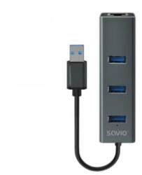 SAVIO AK-58 3x USB 3.0 Hub + Ethernet (AK-58)