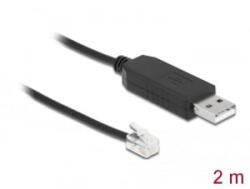 Delock Celestron NexStar USB-A és soros RS-232 RJ9/RJ10 közötti ESD védelemmel 2 m adapterkábel (66734)