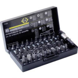 Carl Kammerling C. K. T4508 Bit készlet 41 részes Egyeneshornyú, Kereszthornyú Phillips, Kereszthornyú Pozidriv, TORX BO, Sokszög (XZN), Feszítő, TORQ,
