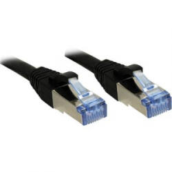 Lindy RJ45 Hálózat Csatlakozókábel CAT 6A S/FTP 1.50 m Fekete Védővel LINDY