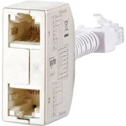 METZ CONNECT RJ45 Hálózat CAT 5 [2x RJ45 alj - 1x RJ45 dugó] 0 m Ezüst BTR Netcom 130548-03-E (130548-03-E)