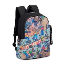 RIVACASE 5420 Agora Skaters Urban notebook hátizsák 17.3' mintás (4260709011141) (4260709011141)