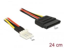Delock SATA 15 pin > 4 pin floppy apa kábel 24cm (83877) (83877)