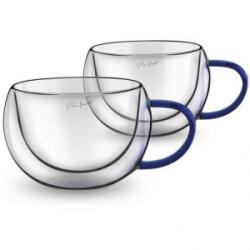 Lamart LT9113 Vaso cappuccino pohárkészlet kék füllel 270ml, 2db