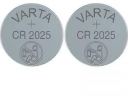 VARTA CR2025 lítium gombelem, 3 V, 170 mAh, 2 db, Varta BR2025, DL2025, ECR2025, KCR2025, KL2025, KECR2025, LM2025