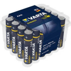 VARTA Mikroelem AAA, alkáli mangán, 1, 5V, 24 db, Varta Energy LR03, AAA, LR3, AM4M8A, AM4, S - aqua