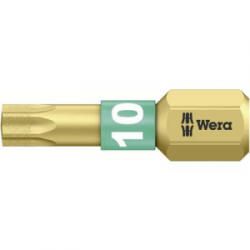 Wera Gyémántbevonatos ötvözött szerszámacél Torx BIT, T 10 Wera 867/1 BDC TX10X25 05066100001 - aqua