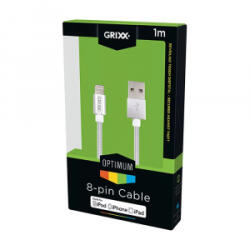 Grixx Optimum USB-A - Lightning kábel 1m fehér (GROIPCA8PINFW01) (GROIPCA8PINFW01)