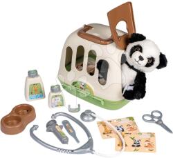 Smoby Servietă veterinară cu cutie portabilă 2în1 Veterinary Case Smoby cu panda de pluș și echipament medical 12 accesorii de la 3 ani (SM340303)