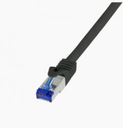 LogiLink Patch kábel Ultraflex Cat. 6A S/FTP 1, 5m fekete (C6A043S)