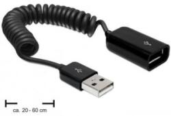 Delock DL83163 USB2.0-A (apa/anya) hosszabbító spirál kábel