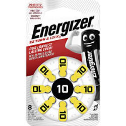 Energizer ZA10 hallókészülék elem, cink-levegő, 1, 4V, 91 mAh, 8 db, Energizer ZA10, PR70