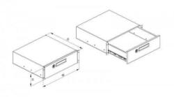 Conteg polc fiók 19' zárható 3U (CDP-DD-03) (CDP-DD-03)
