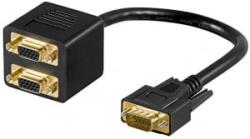 Goobay VGA (15-pin) > 2 VGA (15-pin) M/F adapter fekete (93263)