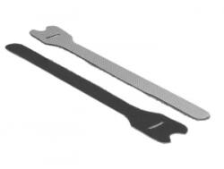 Delock tépőzáras kábelkötegelő 240x13mm 10db fekete (18264) (18264)