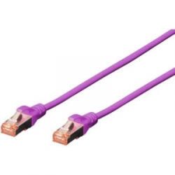 ASSMANN RJ45 Hálózat Csatlakozókábel CAT 6 S/FTP 2.00 m Viola Halogénmentes, sodort érpár Digitus