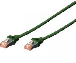 ASSMANN RJ45 Hálózat Csatlakozókábel CAT 6 S/FTP 2.00 m Zöld Halogénmentes, sodort érpár, Védővel, Lángálló Digitus