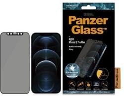 Panzer E2E Super+ Microfracture antibakteriális edzett üveg iPhone 12 Pro Max-hoz - fekete kerettel üvegfólia