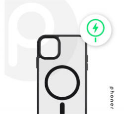 Phoner Apple iPhone 14 Pro Hybrid Mag MagSafe kemény hátlap tok fekete (74400) (PH74400)