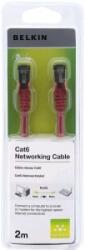 Belkin Patch kábel UTP Cat-6 2m piros (A3L980CP02MRDHS) (A3L980CP02MRDHS)