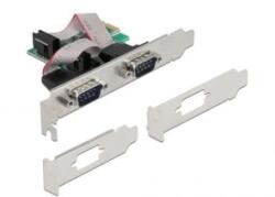 Delock 2x Soros port bővítő kártya PCI-E (90046) (90046) - aqua