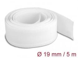 Delock fonott kábelharisnya tépőzárral 5mx19mm fehér (20817) (20817)