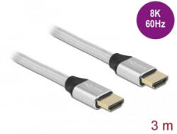 Delock Ultra nagy sebességű HDMI kábel 48 Gbps 8K 60 Hz ezüst 3m (85368) (85368)