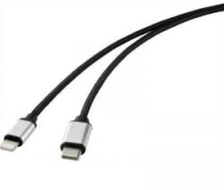 Renkforce USB kábel [1x USB 3.0 dugó, C típus - 1x Apple Dock dugó Lightning] 1.00 m Fekete